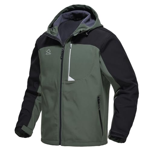 Rdruko Softshelljacke Herren Wasserdicht Funktionsjacke Fleece Gefüttert Jacke Winter Wanderjacke Outdoorjacke Winddicht Winterjacke Freizeitjacke-Armeegrün L Rdruko Softshelljacke Herren Wasserdicht Funktionsjacke Fleece Gefüttert Jacke Winter Wanderjacke Outdoorjacke Winddicht Winterjacke Freizeitjacke-Armeegrün L