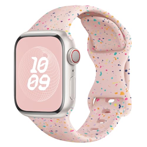 Sport Bands for Apple Watch Band 40mm 41mm 38mm 44mm 45mm 46mm 42mm iWatch Bands for Women Kids Men Cute Recycled Plastic Silicone Strap for Apple Watch Series 11 10 9 8 7 6 5 4 3 SE 3/2nd Ultra 49mm