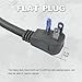 EP 2 Pack 3 Ft Flat Plug Appliance and Power Tool Cord, 14 Gauge 3 Prong 15A Replacement Power Supply Cord Cable, 110V 115V 120V AC Pigtail, Grey