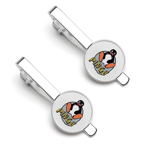 ネクタイピン ピングー キャラクター ペンギン タイピン 2本セット メンズ タイクリップ ビジネス アクセサリー 高級 銅製 おしゃれ 日常仕事 入学式 卒業式 冠婚 葬祭 結婚式等 父の日 プレゼント