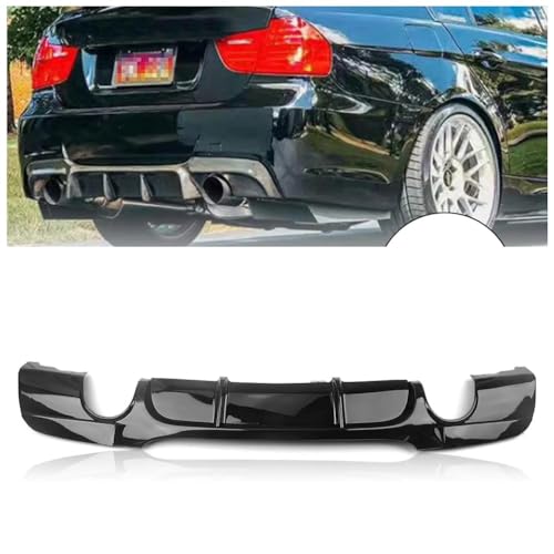 Diffuseur Pare-chocs Arrière Style M Performance Pour BMW Série 3 E90/E91 2005-2012 - Look Carbone, ABS, Pour Pare-chocs Sport/M-Tech