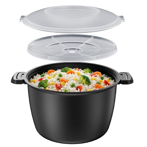 Microwave Rice Steamer Cooker (3 Quart BPA Free)