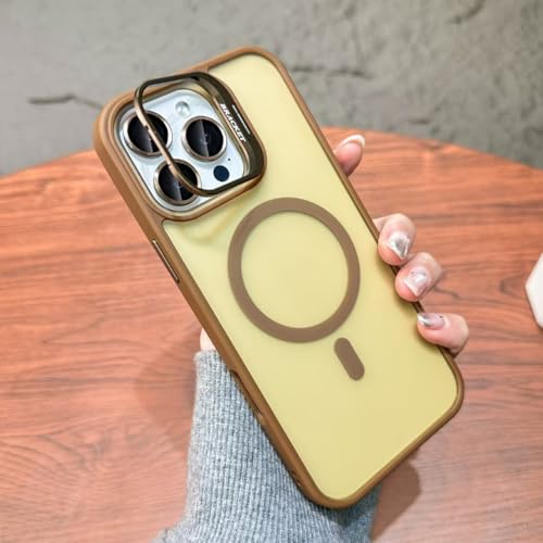 Coque iPhone 15 avec dragonne pour vos voyages en couleur Desert Gold