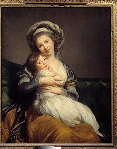 Cuadro sobre lienzo retrato maternal historico para decoracion de estancias