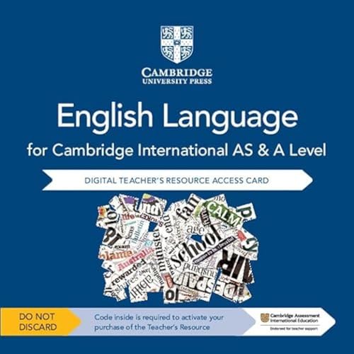 Cambridge International As and a Level English Language Cambridge Elevate Teacher's Resource Access Card