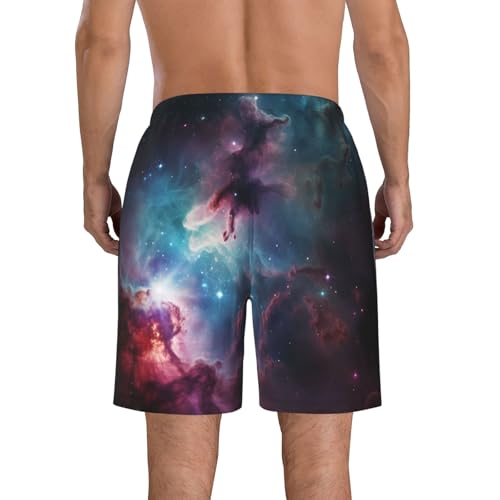 Men's Swim Trunks Quick Dry Bathing Suits Space Nebula with Cluster Beach Board Shorts Swimwear with Pockets3