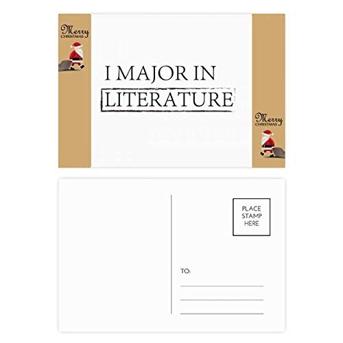 Cartes postales avec citation Major in Literature pour éviter les vœux de Noël banals