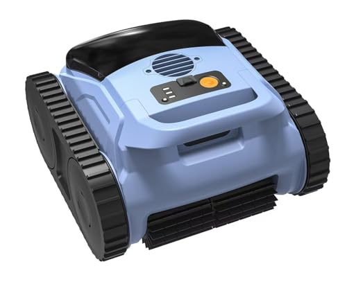 Pool Vacuum for Above Ground Pool, Max Up to 180 Mins, Self-Parking, LED Indicator, Wall&Waterline Cleaning Pool Vacuum for Inground Pools, Robotic Pool Cleaner for Pools up to 2000 Sq