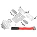 Dilwe 6 Unids RC Conjunto de Armaduras de Chasis, Armaduras de Chasis de Acero Inoxidable Placa Antideslizante para Traxxas TRX-4 RC Coche RC Parte Accesorio Plata