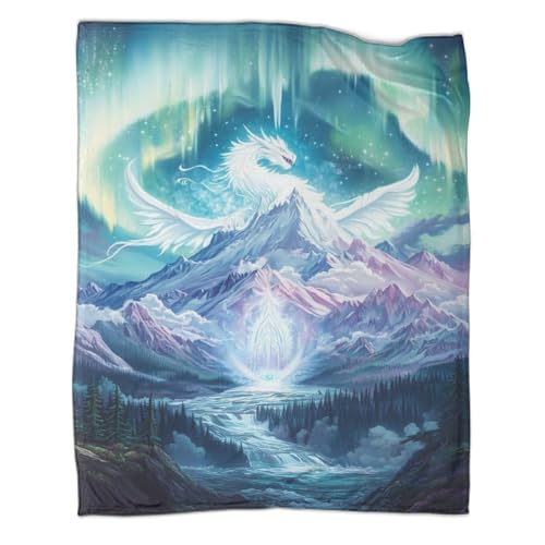 Couverture dragon 180x200 cm douce et chaude pour cocooning
