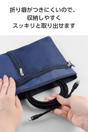 undefined エレコム USB Type C ケーブル 2m 100W PD対応 高速充電 シリコン素材 なめらか やわらか 【 MacBook/iPad/Galaxy/Android スマホ タブレット 等対応 】 ブラック 【iPhone 16 シリーズ 対応検証済】 MPA-CCECSS20BK の商品画像 5