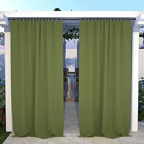 Duronet - Waterproof & Sun Blockage Outdoor & Indoor Deorative Semi Blackout Windproof loop Curtains (Olive Green, 4.5 X 7.5 Feet, Polyester),Pack of 2-image-47