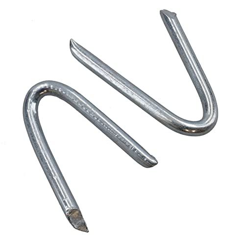 40mm U Nails galvanizados clavijas en U para alambres, cercos y mallas, paquete de 140 piezas miniatura 6