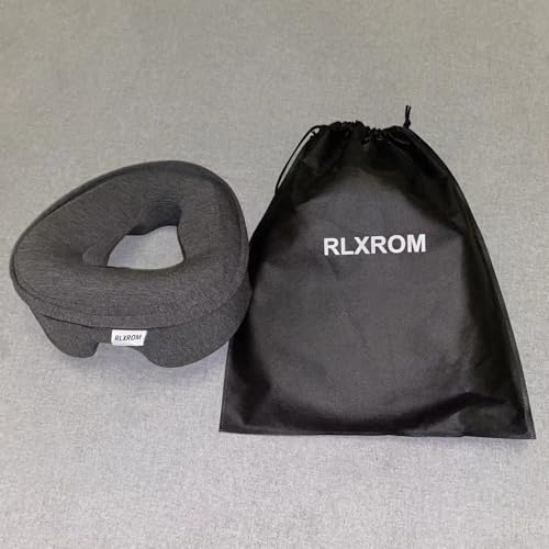 Almohada de espuma viscoelástica ergonómica redonda gris miniatura 6
