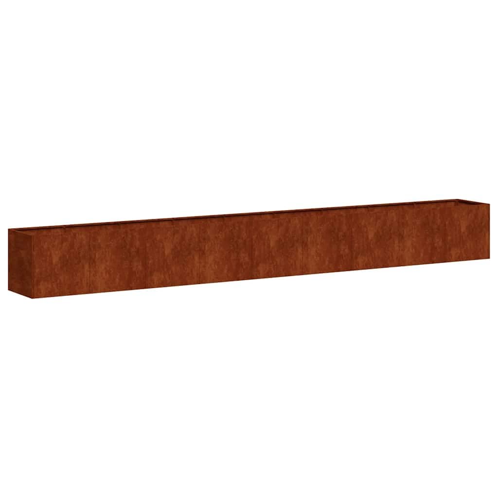 vidaXL Pflanzkübel Rostig 360x40x40 cm Wetterfester Stahl, Pflanzschale, Garten-Garten-Pflanzkübel, Outdoor-Pflanzgefäß, Hochbeet, Pflanzgefäß