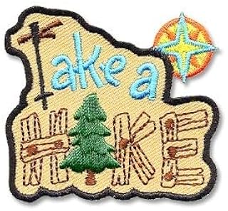 Generic Take a Hike Applique Patches, Iron-on, for Boy Girl Scouts, Hiking Fun Badges, 63463