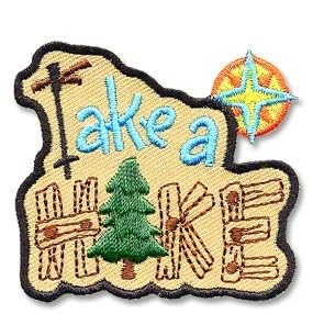 Generic Take a Hike Applique Patches, Iron-on, for Boy Girl Scouts, Hiking Fun Badges, 63463