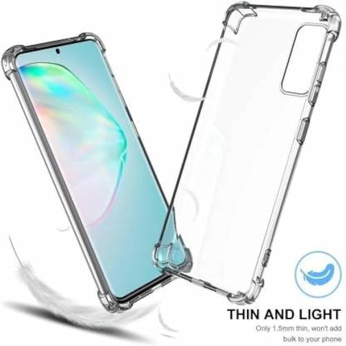 Image of BOXXO Flexible Back Cover for Samsung Galaxy S10 Lite | Back Cover Transparent Clear Shockproof Case Four Corner Protection | Slim Protective Mobile Phone Cover for Samsung Galaxy S10 Lite