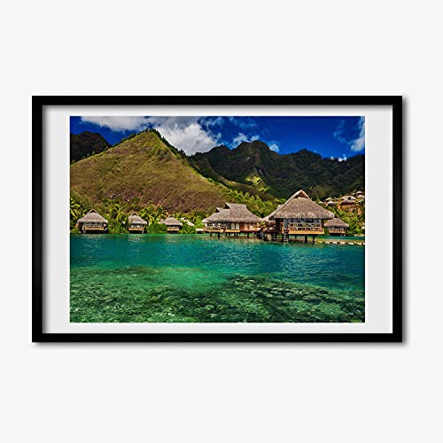 Cadre photo moderne Tulup en bois MDF 60x40 cm avec tableau peinture haute définition