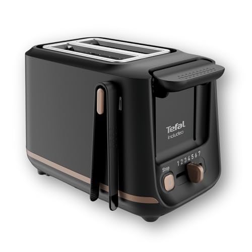 Tefal Grille-pain 2 fentes, Pinces Magnétiques, 7 niveaux de dorage, Tiroir ramasse-miettes...