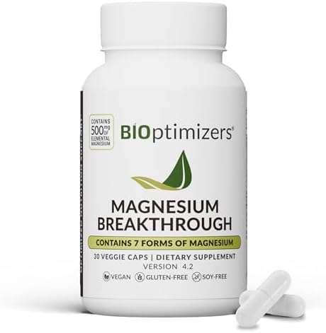 BIOptimizers Magnesium Breakthrough Supplement with 500mg - 7 For...