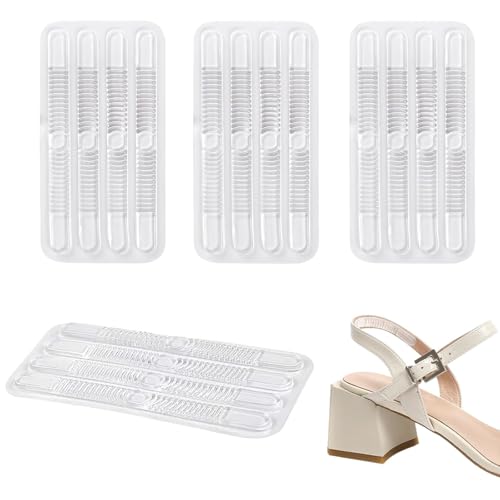 16 Piezas Correas de Silicona para Zapatos de Tacón Alto, Tiras Protectoras de Gel, Antirozaduras Zapatos de Agarre para Mujeres Tacón
