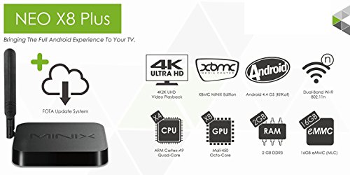 Minix NEO X8 PLUS Streaming Media Player (Black)