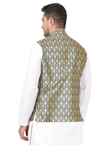 Image of Badoliya & Sons Men's Brocade Zari Nehru Jacket /Waist Coat