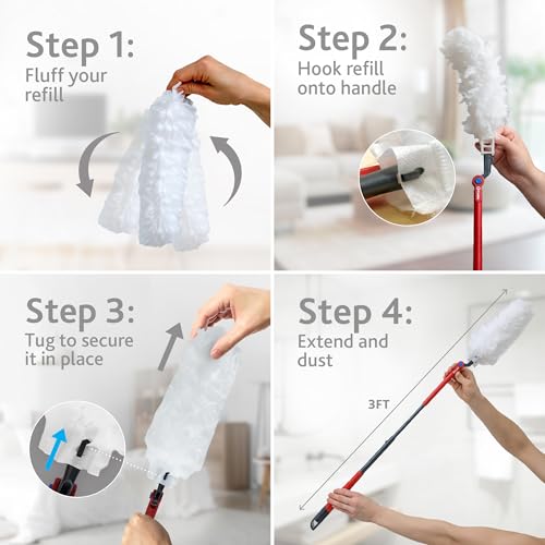 image for O-Cedar Flex & Catch Heavy Duty Dusting Refills (10 Count) | Disposabl