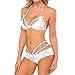 Women's Sexy Bridal Lingerie Lace Strappy Babydoll Open Cup Bra Brazilian Panty Chemise Set