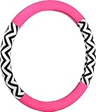 BELL Automotive 22-1-97179-9 Universal Chevron Color Block Hyper-Flex Core Steering Wheel Cover, Pink