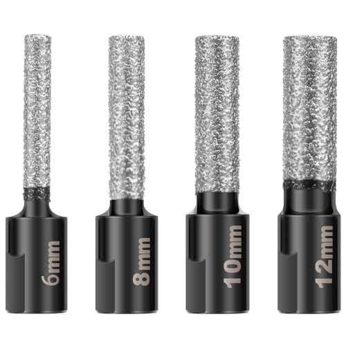 Juego de Brocas de Diamante para Azulejos, 5 Piezas para Cerámica, Vidrio, Porcelana, Mármol y Granito, con Perforación y Fresado Versátiles