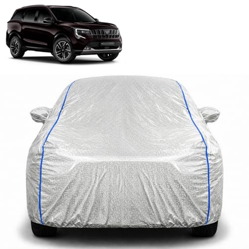 Image of Waterproof Car Cover for Mahindra XUV 7XO | All Weather Protection | UV Resistant & Dustproof | Soft Cotton Lining to Prevent Scratches | Triple Stitched with Mirror Pockets & Elastic Hem