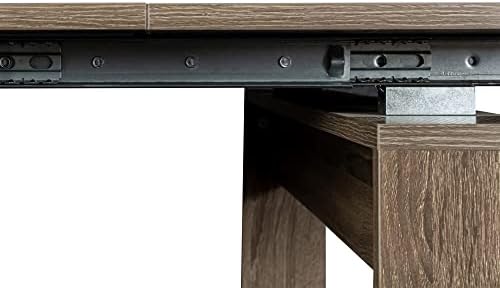 Expandable Dining Table for 8-12 Person, Modern Extendable Dining Room Table Multifunctional MDF Wooden Extendable Table as Kitchen Table Console Table Office Table Extendable from 20" to 118"