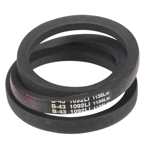 Image of uxcell 3 Pack B-43 Classic Wrapped V-Belt, 46 inch Outside Circumference, Black, Industrial Rubber V-Belt for Industrial Machinery Equipment