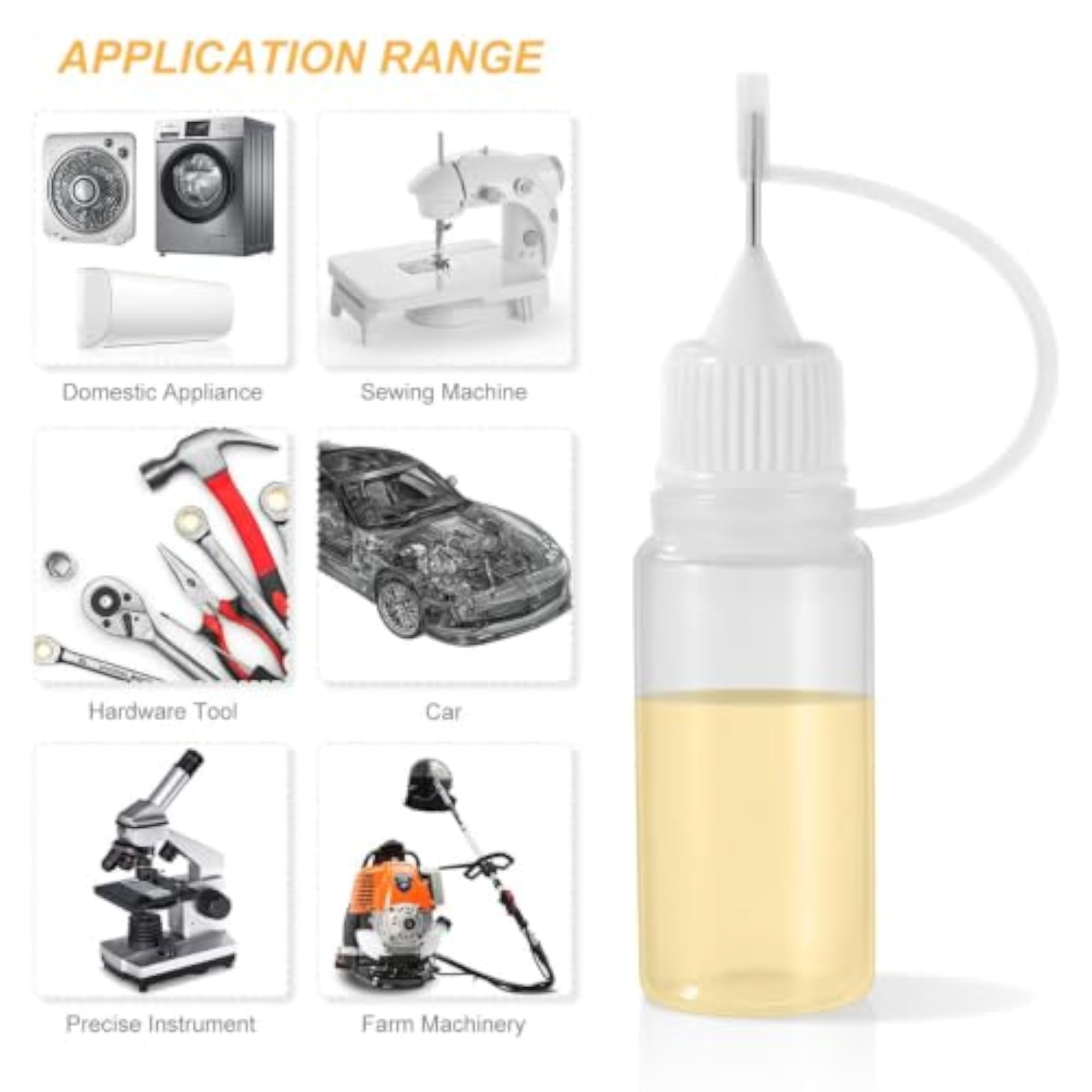 HUEART 5 Pcs Precision Tip Applicator Bottles, 10ml
