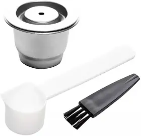 Cápsula Reutilizável Inox Premium - Recarregável, Compatível com Nespresso Original, Café Mais Cremoso, Econômica e Sustentável (1 Unidade)