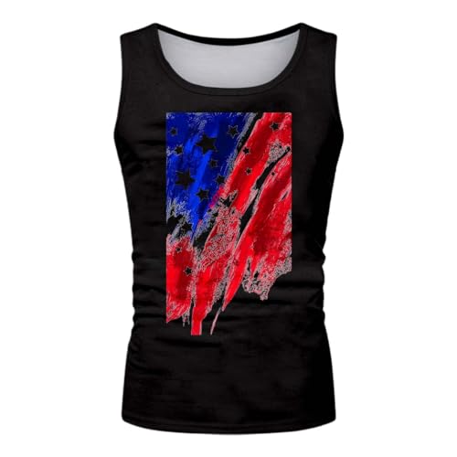 Blusa Larga Hombre Camisetas Deportivas sin Mangas para Hombres Camiseta de Algodón para Hombre, Le Noir, XL