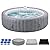 BTMWAY 82" Inflatable Hot Tub for 4-6 People, 130 Soothing Bubble Jets Portable Ourdoor Spa, Smart Heating up to 104°F, with Insulated Cover & PE Floor Mat, 110-120V Input