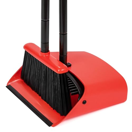 TreeLen Broom and Dustpan Set, 52 Inch Broom and Dust Pan Combo for Home