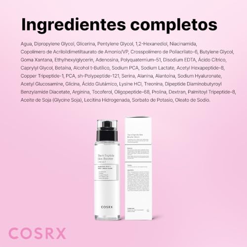 Miniatura 9 de Cosrx Tónico Sérum De 6x Peptidos Collagen Booster, Niacinamida Y Ácido Hialurónico, Esencia Facial Potenciadora De Renovación Cutánea, Para Todo Tipo De Piel, Libre De Parabenos, Korean Skincare