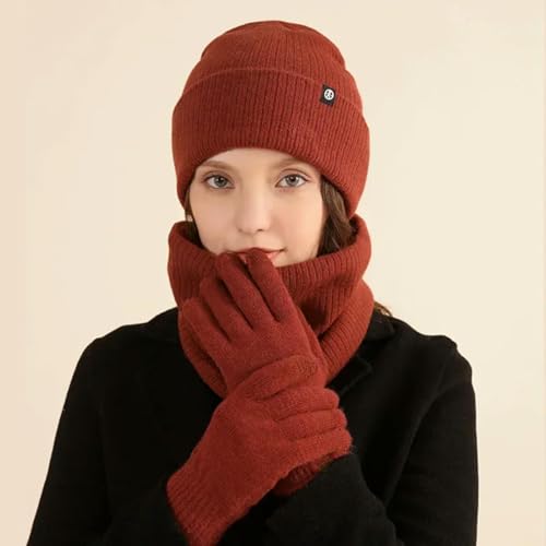 Gorro guantes de pantalla táctil y bufanda para evitar manos frías 2