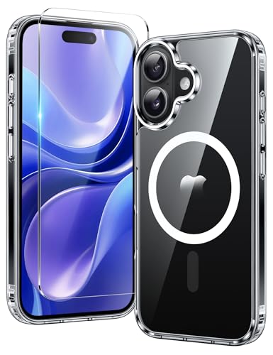 FNTCASE IPhone 16 Pro Max Hülle Mit Kamerasteuerung | Magnetisch, Militärtauglich, Klar | 6,9 Zoll