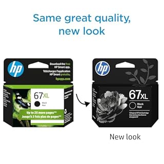 Original HP 67XL Black High-Yield Ink Cartridge | Works with HP DeskJet 1255, 2700, 4100 Series, HP Envy 6000, 6400 Series | Eligible for Instant Ink | 3YM57AN