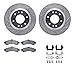 Dynamic Friction Company Front Brake Rotors-Drilled and Slotted-Silver with 5000 Euro Ceramic Brake Pads includes Hardware 7612-48001