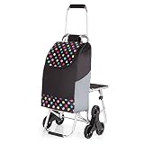 4. Resistente al agua y duradero: la bolsa de compras plegable con ruedas está hecha de tela Oxford de 600 D gruesa, que es impermeable y duradera. La capacidad es de aproximadamente 50 L. Adecuado para compradores, estudiantes, trabajadores de oficina y personas de todas las edades.
