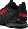 Zapatos PUMA Voltaic Evo para hombre, Negro PUMA/Gris Frío/Rojo 9.5 M US 6