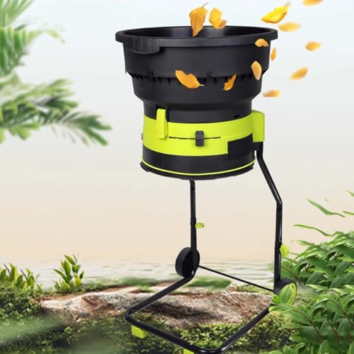 Broyeur de Feuilles Électrique sans Fil, Broyeur de Feuilles 8000 TR/Min, Taux de Broyage de 17:1, Taille de Broyeur de Feuilles Réglable, Collecteur de Feuilles,Power Cord×40m
