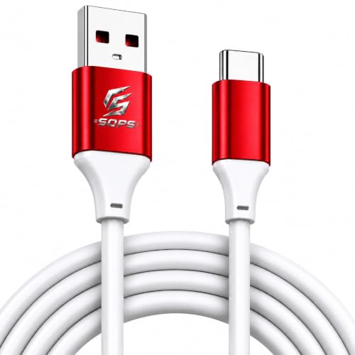 Image of 33W Fast Charging USB A to Type C TPE Cable, 6A Super Fast Charge, 480Mbps Data Sync, 1 Meter, Crimson Red