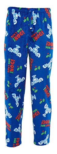 Christmas Vacation Don't Hog The Nog Blue Fleece Lounge Sleep Pants - X-Large